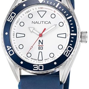 Nautica Herrklocka NAPFWF115 N83 Vit/Gummi Ø44 mm