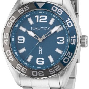 Nautica Herrklocka NAPFWS307 N83 Blå/Stål Ø44 mm