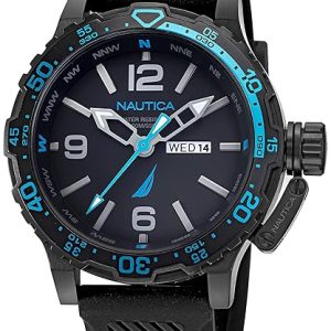Nautica Herrklocka NAPGLF116 Glenrock Lagoon Svart/Gummi Ø46 mm