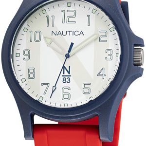 Nautica Herrklocka NAPJSS119 Java Sea Vit/Gummi Ø40 mm
