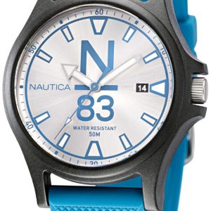 Nautica Herrklocka NAPJSS225 Java Sea Silverfärgad/Gummi Ø40 mm