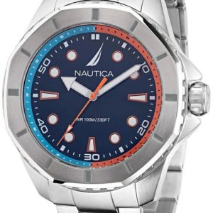 Nautica Herrklocka NAPKMS302 Koh May Bay Blå/Stål Ø46 mm