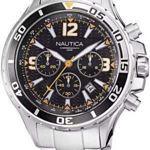 Nautica Herrklocka NAPNSS217 Classic Svart/Stål Ø49 mm