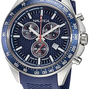 Nautica Herrklocka NAPOBS108 Ocean Beach Blå/Gummi Ø46 mm