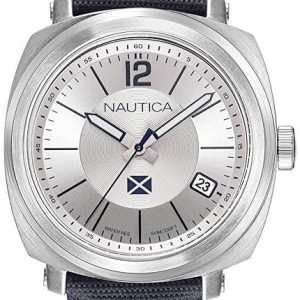 Nautica Herrklocka NAPPGP904 Park Gate Silverfärgad/Läder