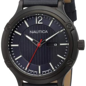 Nautica Herrklocka NAPPRH017 Porthole Blå/Läder Ø44 mm