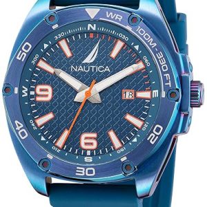 Nautica Herrklocka NAPTCF201 Tin Can Bay Blå/Gummi Ø44 mm