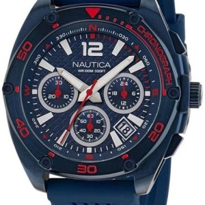 Nautica Herrklocka NAPTCS303 Tin Can Bay Blå/Gummi Ø44 mm