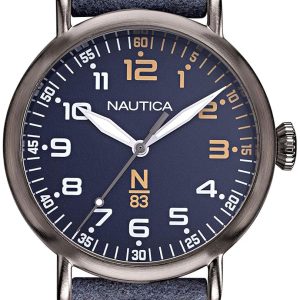 Nautica Herrklocka NAPWLF919 N83 Blå/Läder Ø40 mm