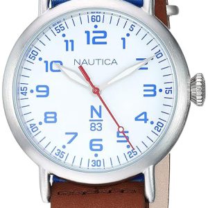 Nautica NAPWLS904 N83 Vit/Läder Ø40 mm