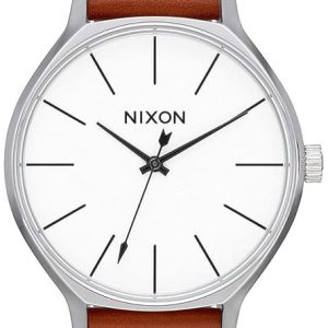 Nixon Damklocka A12501113 The Clique Vit/Läder Ø38 mm