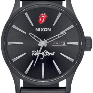 Nixon Herrklocka A1354-001 Rolling Stones Svart/Läder Ø38 mm