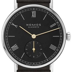 Nomos Glashütte Damklocka N-226 Ludwig Svart/Läder Ø32.8 mm