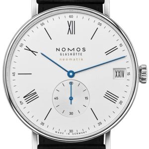 Nomos Glashütte Herrklocka N-262 Ludwig Neomatik Vit/Läder Ø40.5 mm