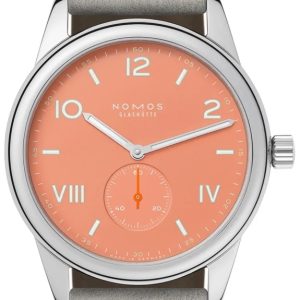 Nomos Glashütte Herrklocka N-725 Club Campus Orange/Läder Ø38.5 mm