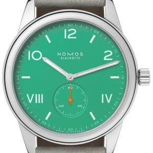 Nomos Glashütte Herrklocka N-726 Club Campus Grön/Läder Ø38.5 mm