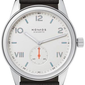 Nomos Glashütte Herrklocka N-737 Club Campus Vit/Läder Ø38.5 mm