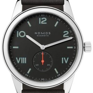 Nomos Glashütte Herrklocka N-738 Club Campus Svart/Läder Ø38.5 mm