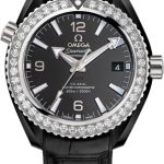 omega 215.98.40.20.01.001 seamaster planet ocean 600m svart/läder