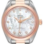 omega damklocka 220.20.34.20.55.001 seamaster aqua terra 150m vit/18