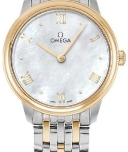 Omega Damklocka 434.20.28.60.05.001 De Ville Prestige Vit/18 karat