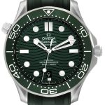 omega herrklocka 210.32.42.20.10.001 seamaster diver 300m grön/gummi