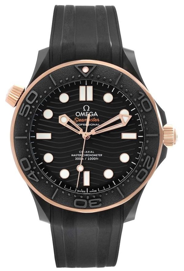 omega herrklocka 210.62.44.20.01.001 seamaster diver 300m grå/gummi