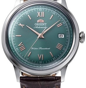 Orient Herrklocka RA-AC0023E30B Bambino Grön/Läder Ø40.5 mm