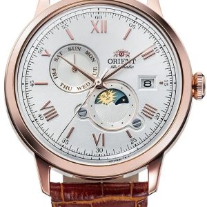 Orient Herrklocka RA-AK0801S10B Bambino Vit/Läder Ø41.5 mm