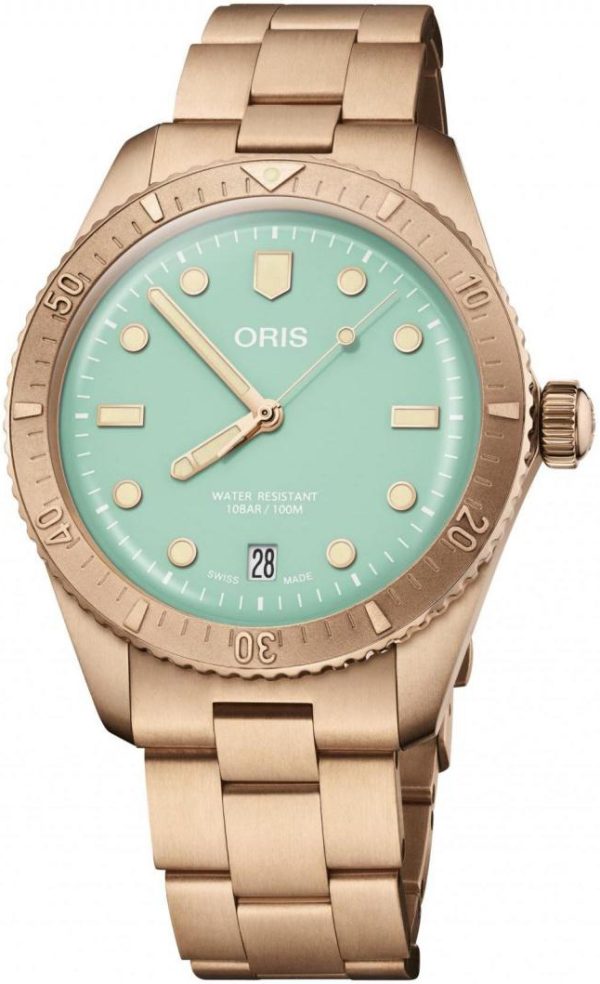 oris 01 733 7771 3157-07 8 19 15 diving grön ø38 mm