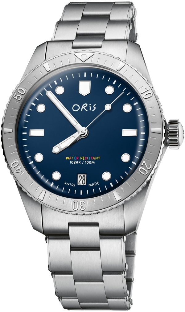 oris 01 733 7771 4085-set divers lfp limited edition blå/stål ø38