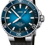 oris herrklocka 01 400 7763 4135-07 4 24 74eb diving blå/gummi