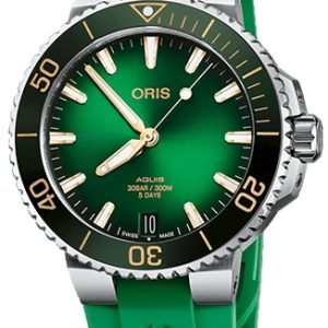 Oris Herrklocka 01 400 7769 4127-07 4 22 77FC Aquis Grön/Stål