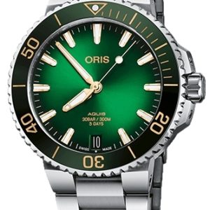 Oris Herrklocka 01 400 7769 4127-07 8 22 09PEB Aquis Grön/Stål
