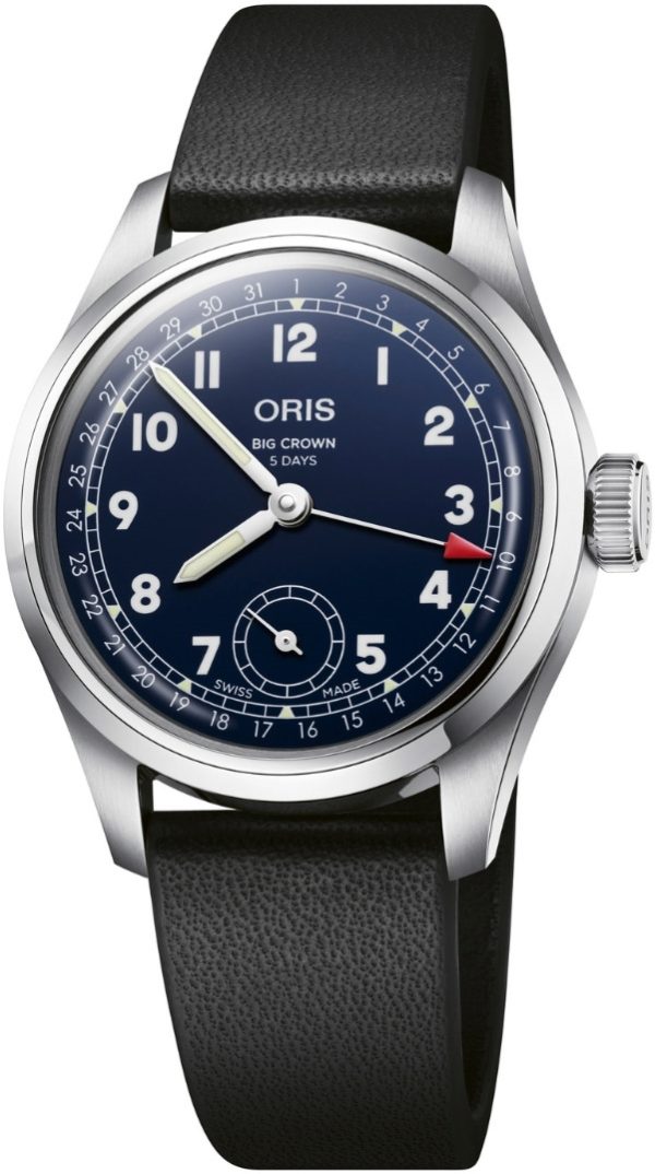 oris herrklocka 01 403 7776 4065-07 5 19 11 big crown blå/läder