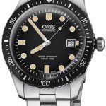 oris herrklocka 01 733 7720 4054-07 8 21 18 diving svart/stål ø42 mm