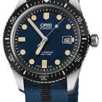 oris herrklocka 01 733 7720 4055-07 5 21 28fc diving blå/stål ø42