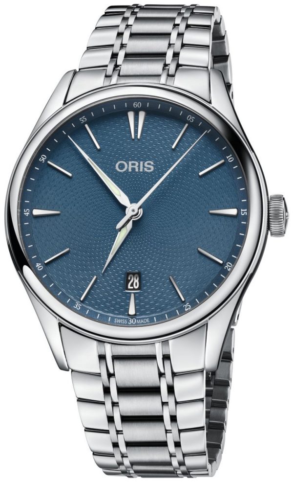 oris herrklocka 01 733 7721 4055-07 8 21 88 culture blå/stål ø40 mm