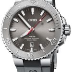 oris herrklocka 01 733 7730 4153-07 4 24 63eb diving grå/gummi