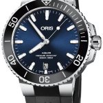 oris herrklocka 01 733 7732 4135-07 4 21 64fc diving blå/gummi