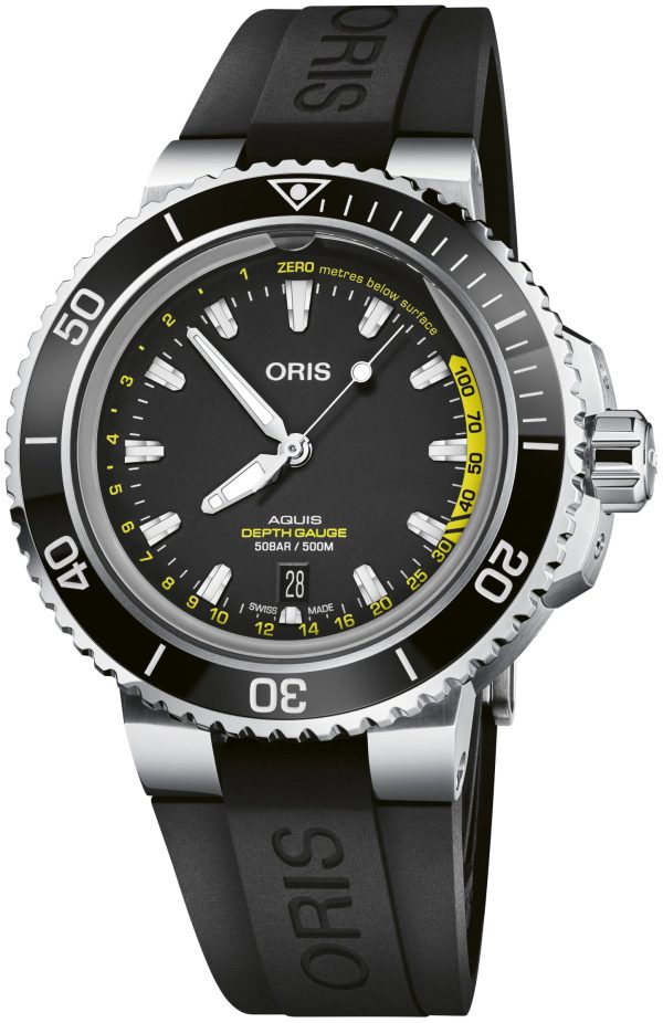 oris herrklocka 01 733 7755 4154-set rs diving svart/gummi ø45.8 mm