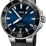 oris herrklocka 01 733 7766 4135-07 4 22 64fc diving blå/gummi
