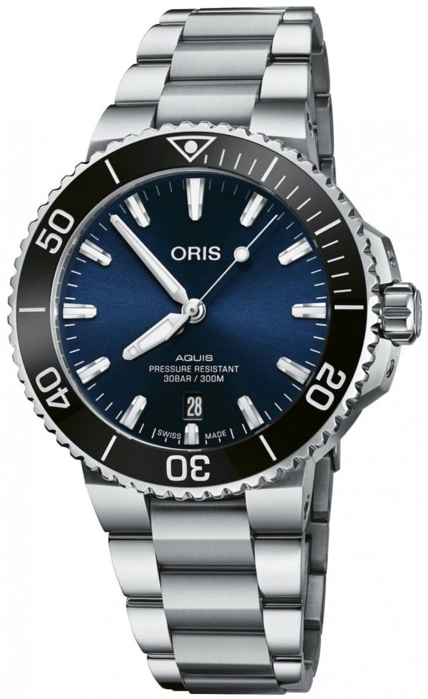 oris herrklocka 01 733 7766 4135-07 8 22 05peb diving blå/stål