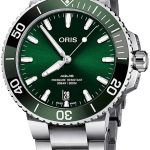 oris herrklocka 01 733 7766 4157-07 8 22 05peb diving grön/stål