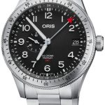 oris herrklocka 01 748 7756 4064-07 8 22 08 aviation svart/stål ø44