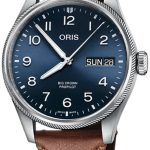 oris herrklocka 01 752 7760 4065-07 5 22 07lc aviation blå/läder