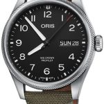 oris herrklocka 01 752 7760 4164-07 3 22 02lc aviation svart/läder