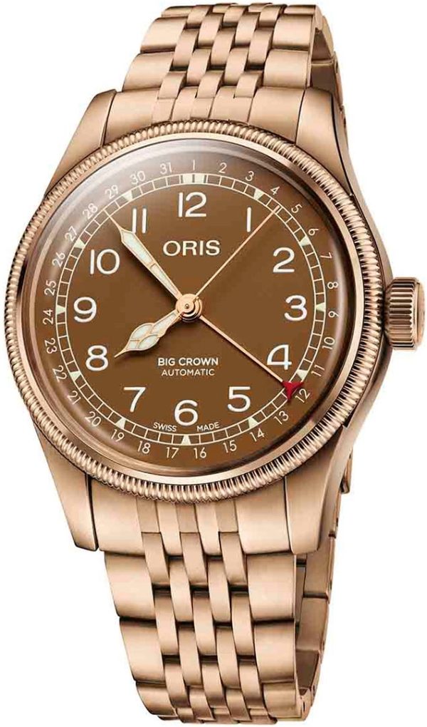 oris herrklocka 01 754 7741 3166-07 8 20 01 big crown brun/stål ø40