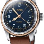 oris herrklocka 01 754 7741 4365-07 5 20 58 aviation blå/läder ø40