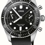 oris herrklocka 01 771 7791 4054-07 6 20 01 divers svart/läder ø40